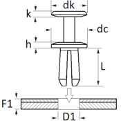 Rivet plastique ø 6 mm | Restagraf